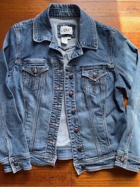 Live a Little Womens Blue Denim Jean Jacket